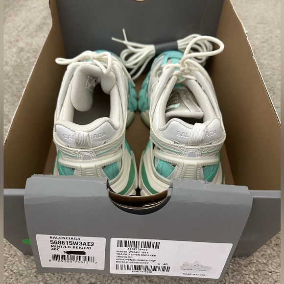 Balenciaga Rubber Mesh Tri-Color Womens Track.2 Open Sneakers, Size 40 - Picture 5 of 16